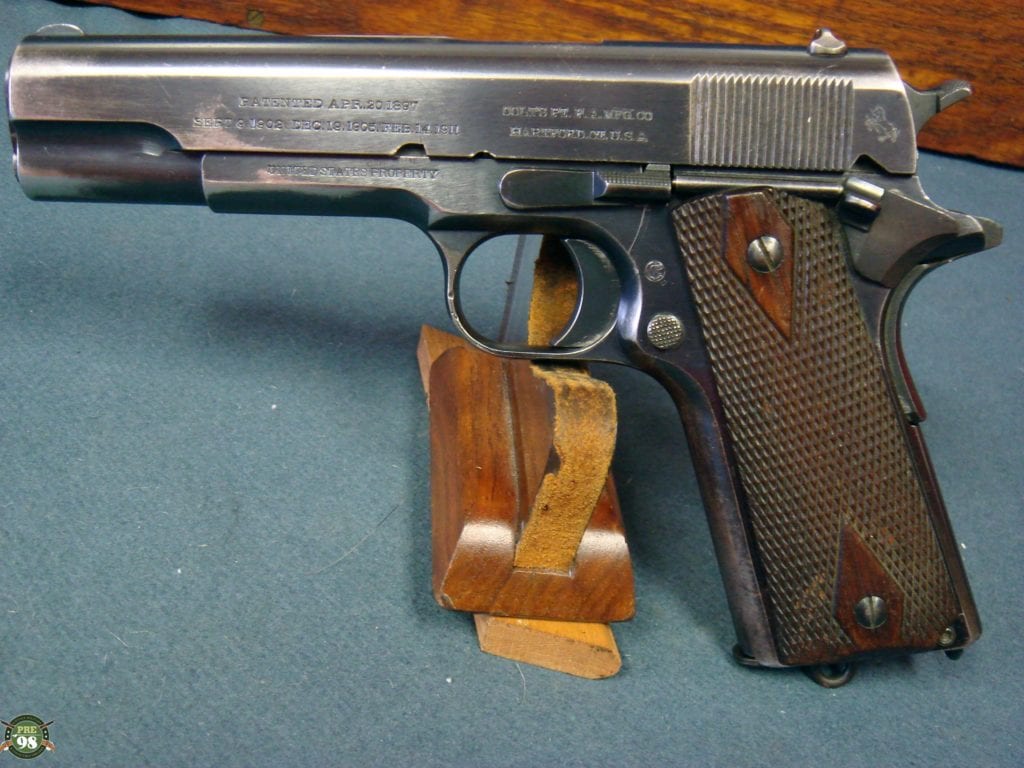 SOLD EARLY 1913 COLT 1911 US ARMY.... SHIPPED FEB 25, 1913 TO ROCK ...